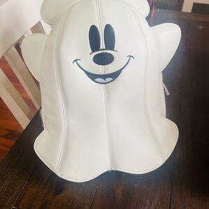 NWT glow flaw! Loungefly Mickey White Ghost Backpack